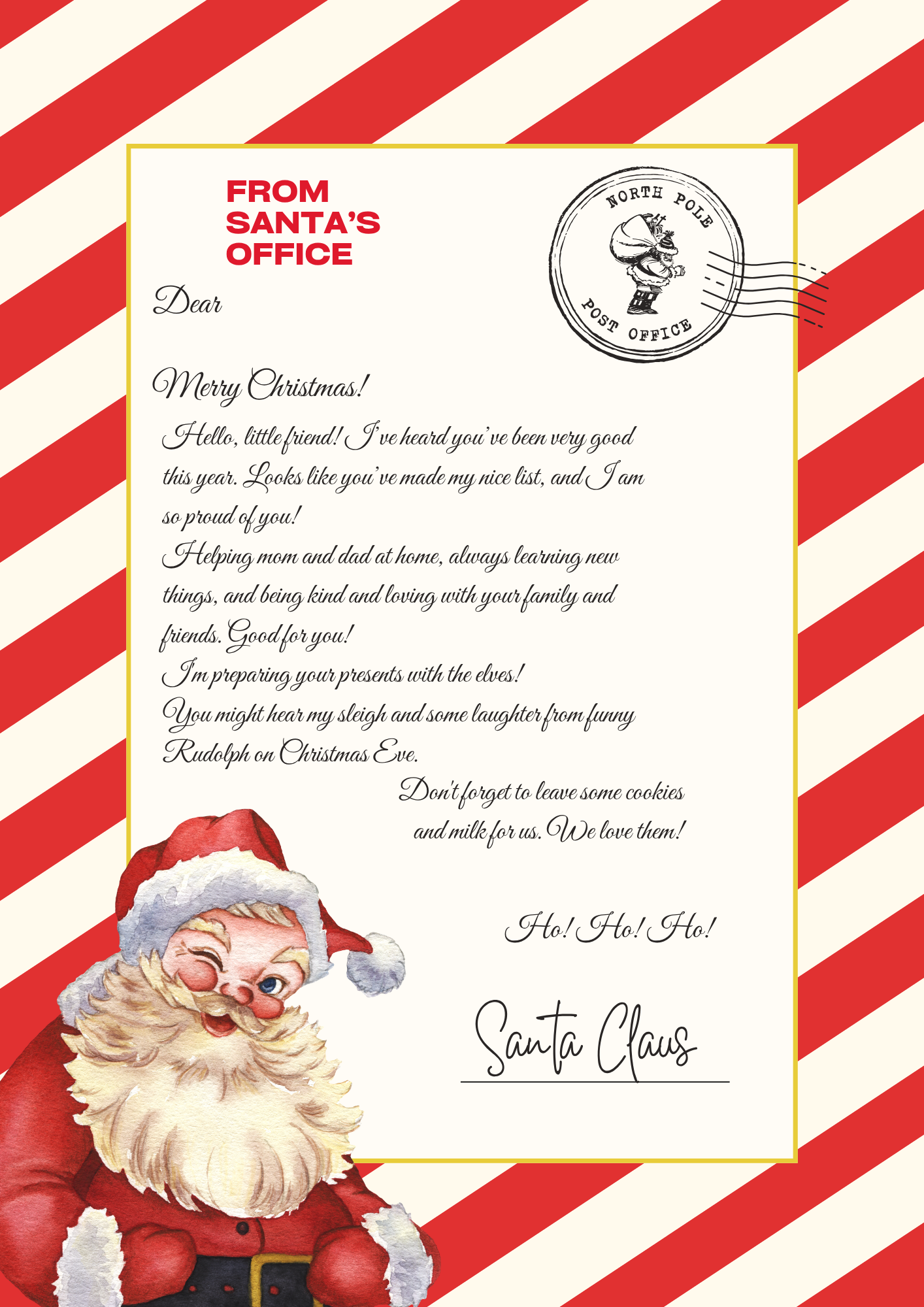 Letter from Santa's Office