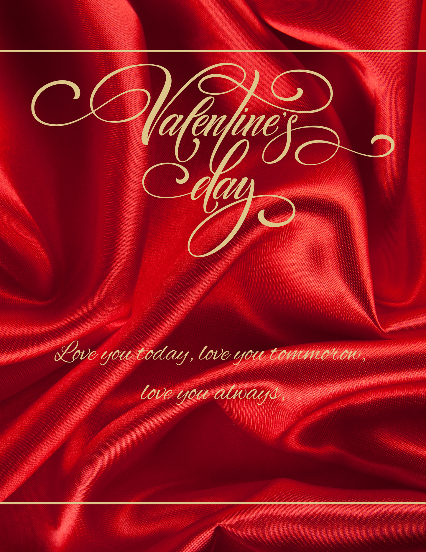 Red Velvet Valentines Day Letter