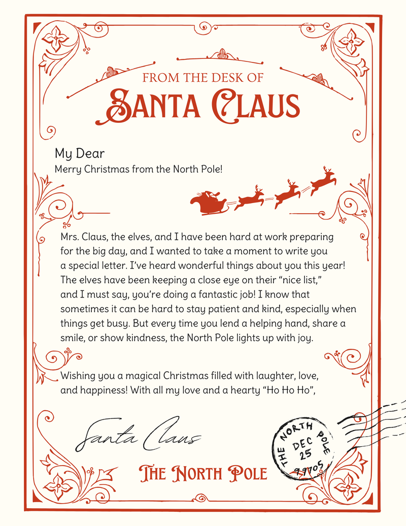 Santa’s Custom Letters with Reindeer – Personalized Holiday Keepsake