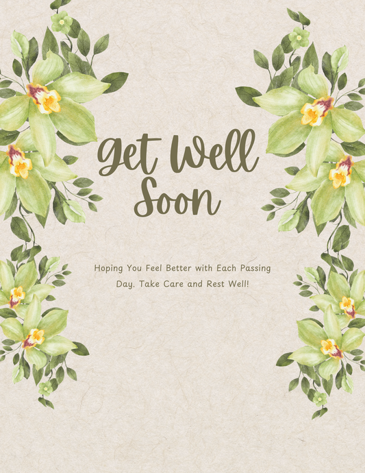Grey and Green Get Well Soon