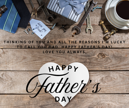 Father's Day letter with personalized message.