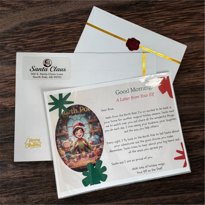 Gold tier - The Elf at Work letter designed on premium cardstock