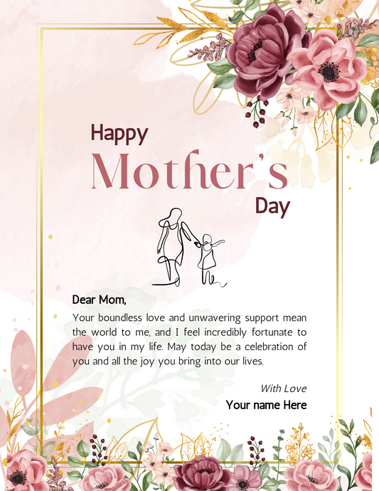 Flowers Mothers Day Letter