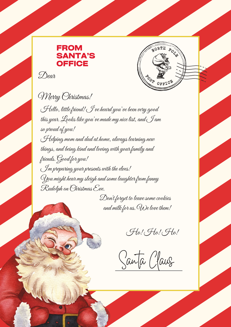 Letter from Santa’s Office – Personalized Holiday Keepsake