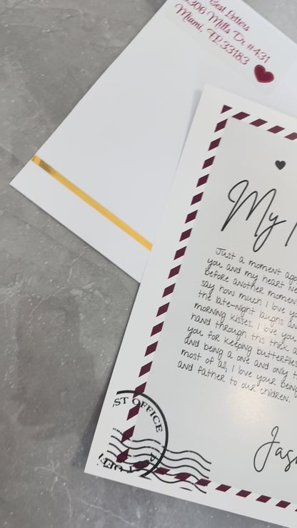 Valentines Love Letter for Him