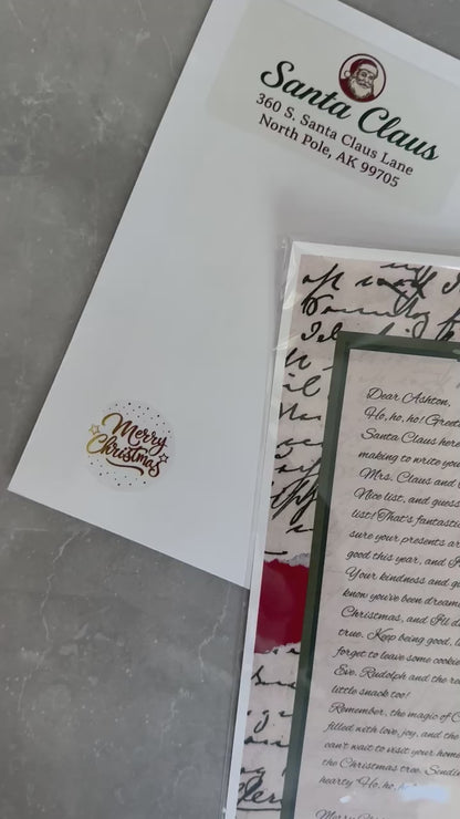 Santa’s Official Cursive Letter – Personalized Holiday Keepsake