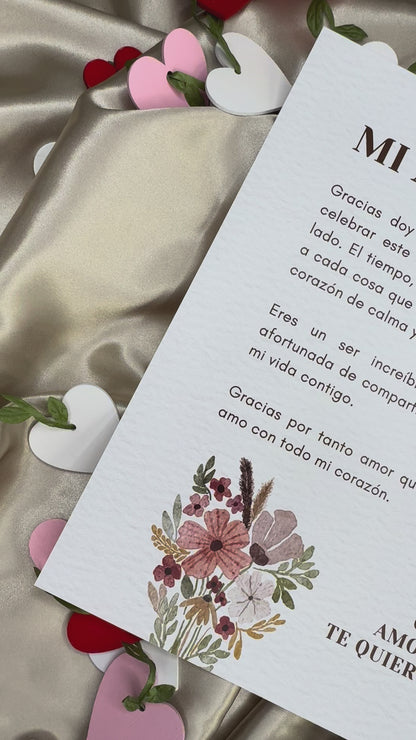 “Mi Amor” Personalized Letter – Romantic Keepsake for Your Partner