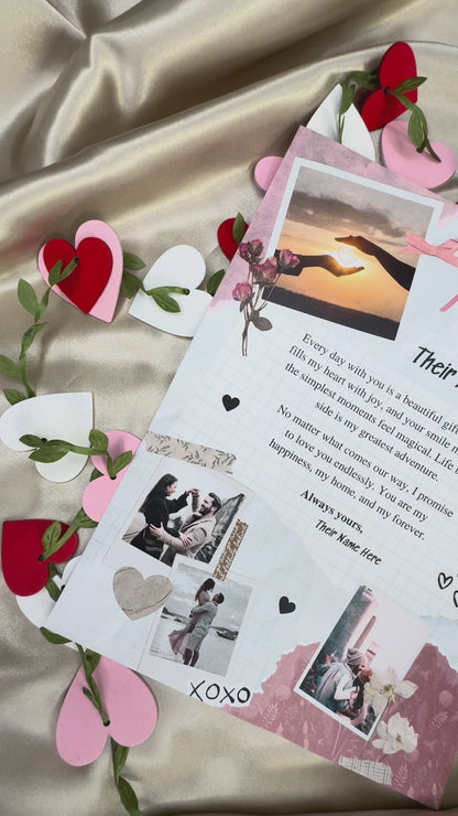 My Love” Personalized Letter – Romantic Keepsake for Your Partner